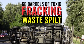 Millions of gallons of toxic waste per fracking well - all moved by road