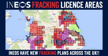 Ineos New UK Fracking Licence Areas: Yorkshire, Cheshire & East Midlands